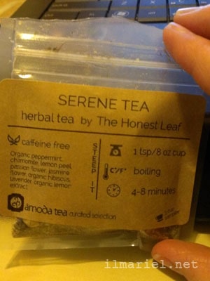 sachet de thé - serene tea